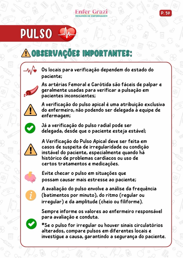 Pulso: observações importantes da prática