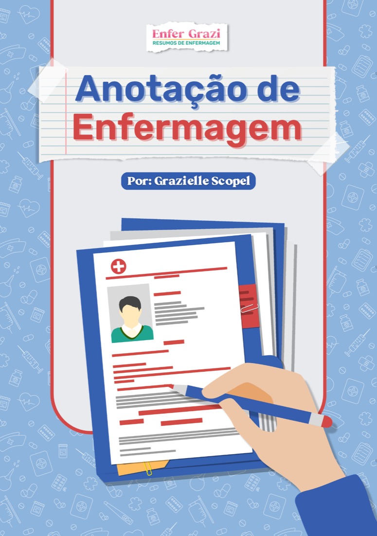 Abertura do material Anotação de Enfermagem, feito pela Grazielle Scopel