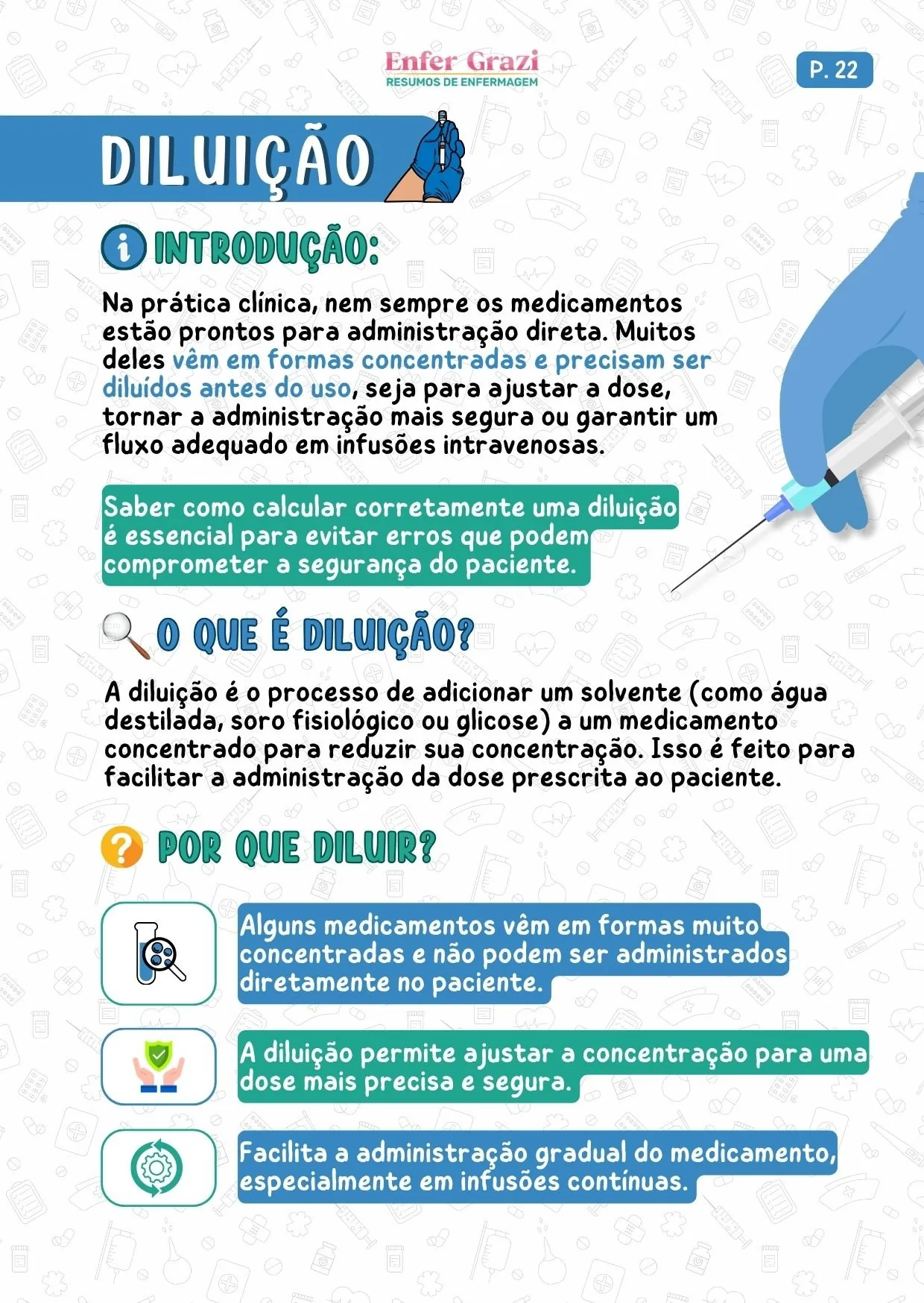 Página Diluição