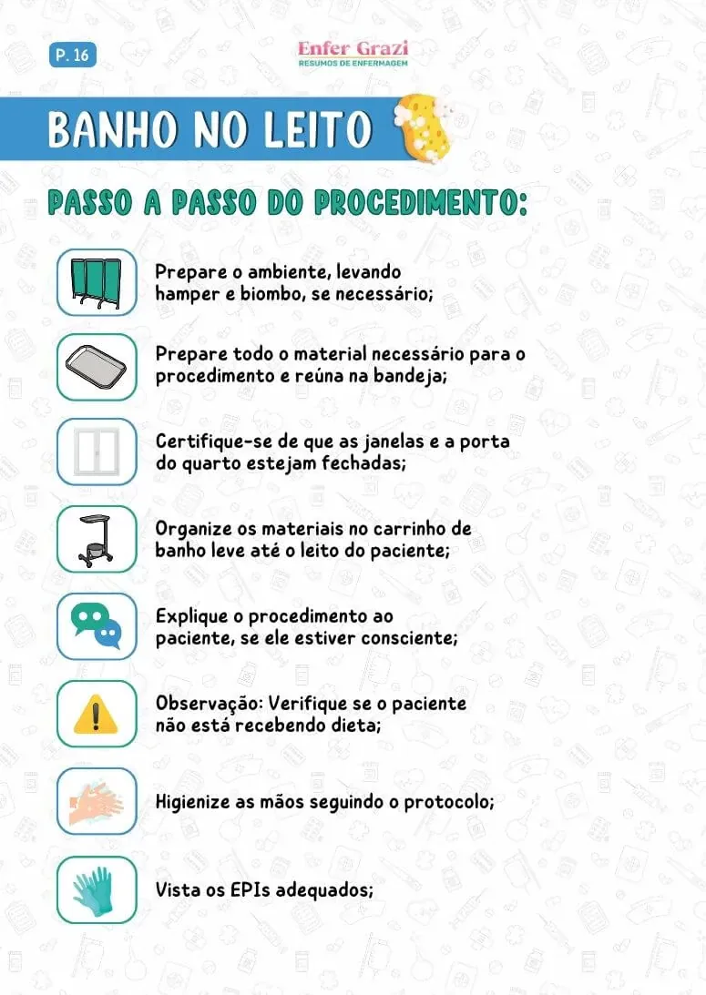 Página Banho no Leito